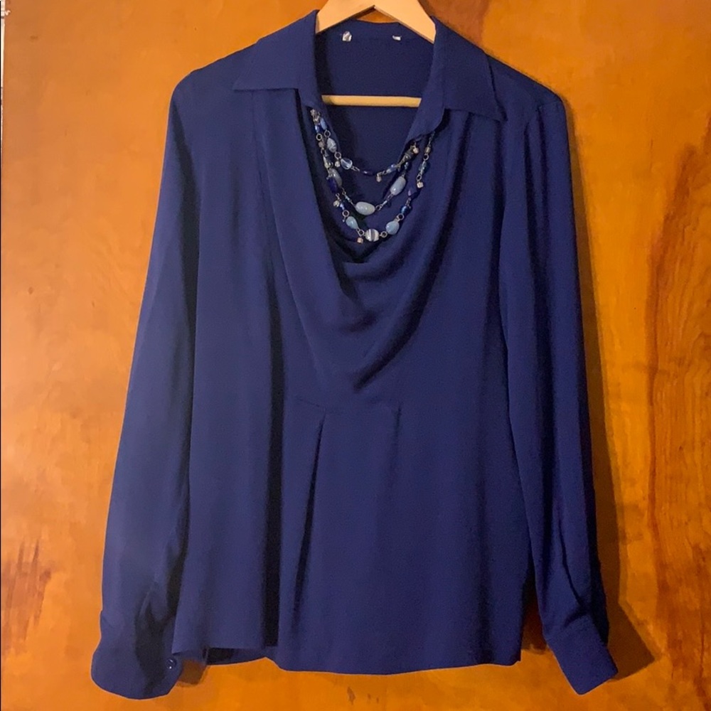 Royal blue blouse